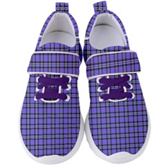 Blue Tartan Plaid 1 Women s Velcro Strap Shoes by dressshop