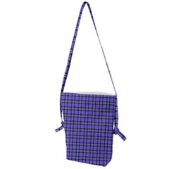 Blue Tartan Plaid 1 Folding Shoulder Bag by dressshop