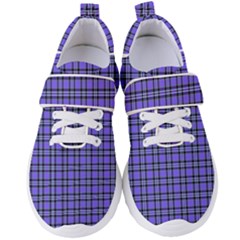 Blue Tartan Plaid 1 Women s Velcro Strap Shoes by dressshop