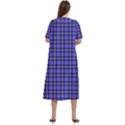 Blue Tartan Plaid 1 Women s Cotton Short Sleeve Nightgown View4