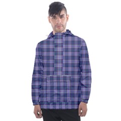 Purple Plaid Tartan 1 Men s Front Pocket Pullover Windbreaker by dressshop