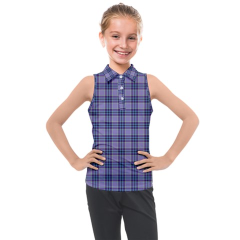 Purple Plaid Tartan 1 Kids  Sleeveless Polo T-shirt by dressshop