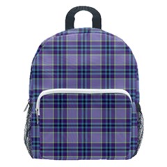 Purple Plaid Tartan 1 Kids  Age 5-10 Lightweight School Backpack With Side Pockets by dressshop