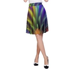 Abstract Colors - , Abstract Colors A-line Skirt by kyorashop23