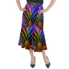 Abstract Colors - , Abstract Colors Midi Mermaid Skirt by kyorashop23