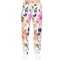 Abstract Floral Background Women Velvet Drawstring Pants View1