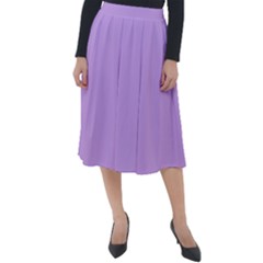 Luscious Lavender Hex #cca3e7 Classic Velour Midi Skirt  by dressshop