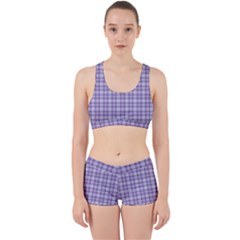 Purple Plaid Tartan 2 Work It Out Gym Set by dressshop