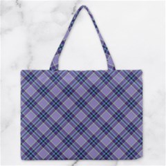 Purple Plaid Tartan 1 Diagonal Zipper Medium Tote Bag by dressshop