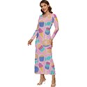 Ice Cream Donut Sweets Candie Long Sleeve Longline Maxi Dress View2