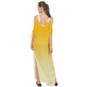 Amber Orange To Cream Yellow Linear Gradient Maxi Chiffon Cover Up Dress View2