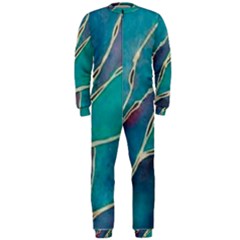 Aqua Batik, Abstract, Colorful Onepiece Jumpsuit (men) by kyorashop23