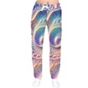 Abstract Fractal Art Swirl Pattern Women Velvet Drawstring Pants View1