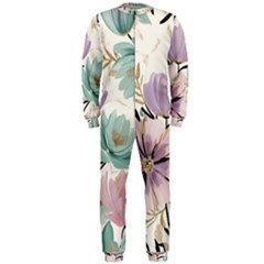 Flowers Pattern Floral Onepiece Jumpsuit (men)