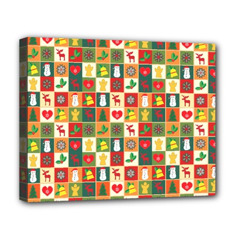 Template Christmas Pattern Deluxe Canvas 20  X 16  (stretched) by Proyonanggan