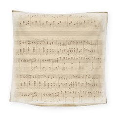 Vintage Beige Music Notes Square Tapestry (large) by Cemarart