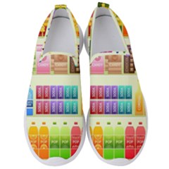 Supermarket Shelf Products Snacks Men s Slip On Sneakers by Cemarart