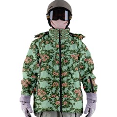 Retro 1880s Flowers Pattern 5 Women s Zip Ski And Snowboard Waterproof Breathable Jacket by violetheavensky