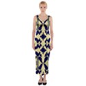 Royal Fractal Pattern 3 Fitted Maxi Dress View1