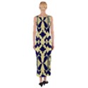 Royal Fractal Pattern 3 Fitted Maxi Dress View2