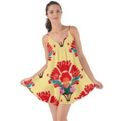 Retro 40s 50s Mexico Flowers Pattern 4 Love The Sun Cover Up by violetheavensky