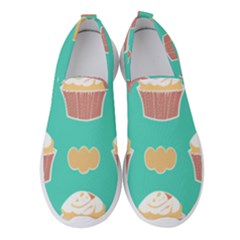 Retro 40s 50s Cupcake Pattern 3 Women s Slip On Sneakers by violetheavensky