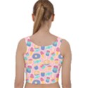 Ice Cream Donut Sweets Candie Velvet Racer Back Crop Top View2