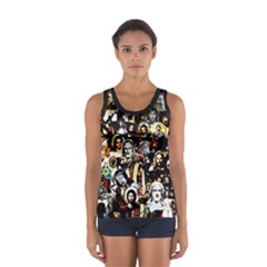 Jesus Christ Modern Halftone Pattern Sport Tank Top  by snek