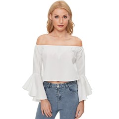 Off Shoulder Flutter Bell Sleeve Top Icon