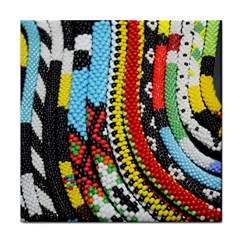 Multi-colored Beaded Background Face Towel