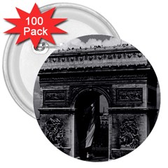 Vintage France Paris Triumphal Arch  Place De L etoile 100 Pack Large Button (round)