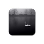 swan Rubber Drinks Coaster (Square) Front