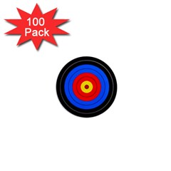 Target 1  Mini Button Magnet (100 Pack) by hlehnerer