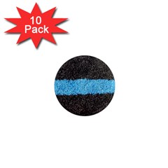 Black Blue Lawn 1  Mini Button Magnet (10 Pack) by hlehnerer