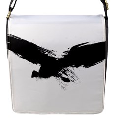 Grunge Bird Flap Closure Messenger Bag (small) by magann