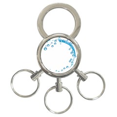 Water Swirl 3-ring Key Chain by magann