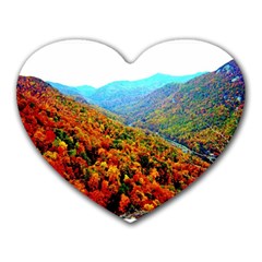 Through The Mountains Mouse Pad (heart) by Majesticmountain