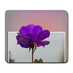 Beautiful Purple Rose In 3d Large Mouse Pad (rectangle)