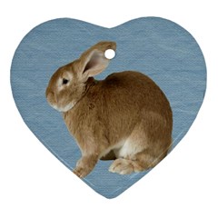 Cute Bunny Heart Ornament by mysticalimages