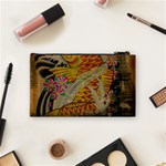 Funky Japanese Tattoo Koi Fish Graphic Art Cosmetic Bag (Small) Back