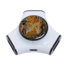 Funky Japanese Tattoo Koi Fish Graphic Art 3 Port Usb Hub by chicelegantboutique