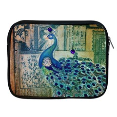 French Scripts Vintage Peacock Floral Paris Decor Apple Ipad 2/3/4 Zipper Case by chicelegantboutique