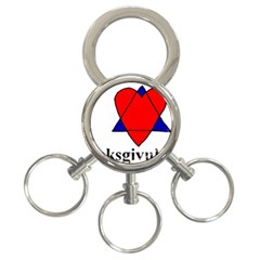 Heartstar 3-ring Key Chain by Thanksgivukkah