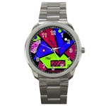 Modern Art Sport Metal Watch Front