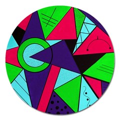 Modern Art Magnet 5  (round) by Siebenhuehner