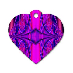 Modern Art Dog Tag Heart (one Sided)  by Siebenhuehner