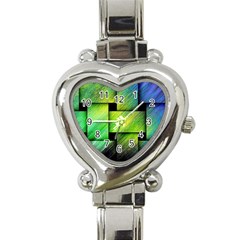 Modern Art Heart Italian Charm Watch  by Siebenhuehner