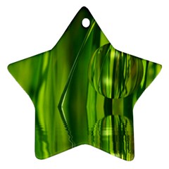 Green Bubbles  Star Ornament by Siebenhuehner