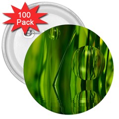 Green Bubbles  3  Button (100 Pack) by Siebenhuehner