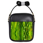 Green Bubbles  Girl s Sling Bag Front